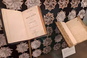 Image of the ‘Slave Bible’, on display alongside an ‘Act for the better ordering of slaves’