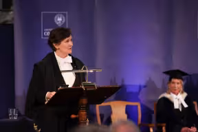 Professor Irene Tracey addresses the audience - photo by Cyrus Mower