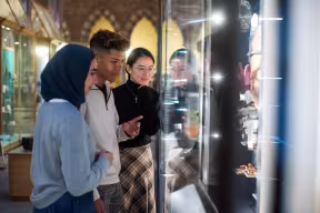Students in the Museum of Natural History