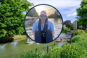 Oxford student Sophie on the river