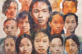 Faces graphic Credit Nasreen Sheikh