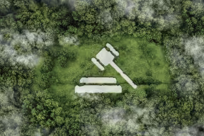 Stencil of legal gavel on a rainforest background. Credit: Khanchit Khirisutchalual, Getty Images