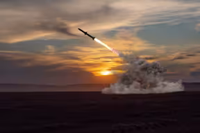 Air defence missiles. Credit: Olena Bartienieva, Getty Images
