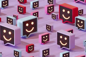 Smiling chatbots concept art. Credit: akinbostanci, Getty Images