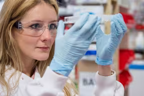 Image of a female researcher at work