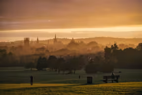 Hazy Oxford skyline from South Park by Ian Wallman