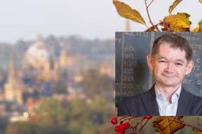 Skyline image of Oxford University and head and shoulders image of Professor Daniel Grimley has been appointed Head of the Humanities Division at the University of Oxford