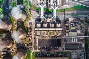 Power station viewed from above
