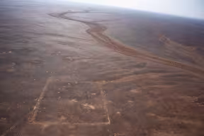 An aerial view of the western camp (Credit: APAAME)