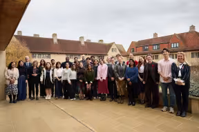 Group photo of students, university leaders, community collaborators, and guests from across the Laidlaw network at the ceremony