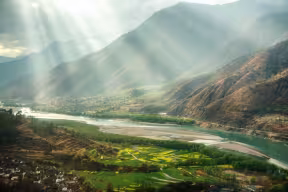 Yangtze river in Yunnan Province, China