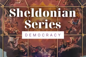 The ceiling of the Sheldonian Theatre 'Sheldonian Series: Democracy'