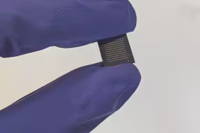 A photograph of the new chip