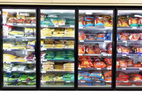 Supermarket shelves