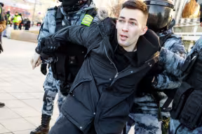 Russian protestor