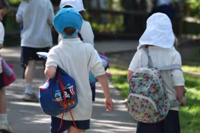 Children walking to school