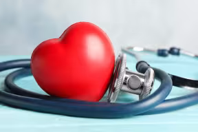 Heart with a stethoscope 