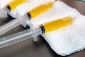 Syringes of blood plasma