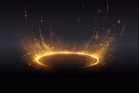 An abstract image showing a golden halo with droplets rising upwards. 