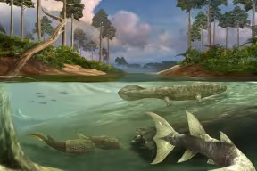 The Devonian Mural from the Field Museum of Natural History in Chicago