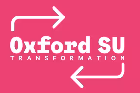 Pink background with 'Oxford SU transformation' and directional arrows