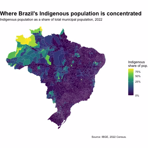 Concentration of Brazil's indigenous population