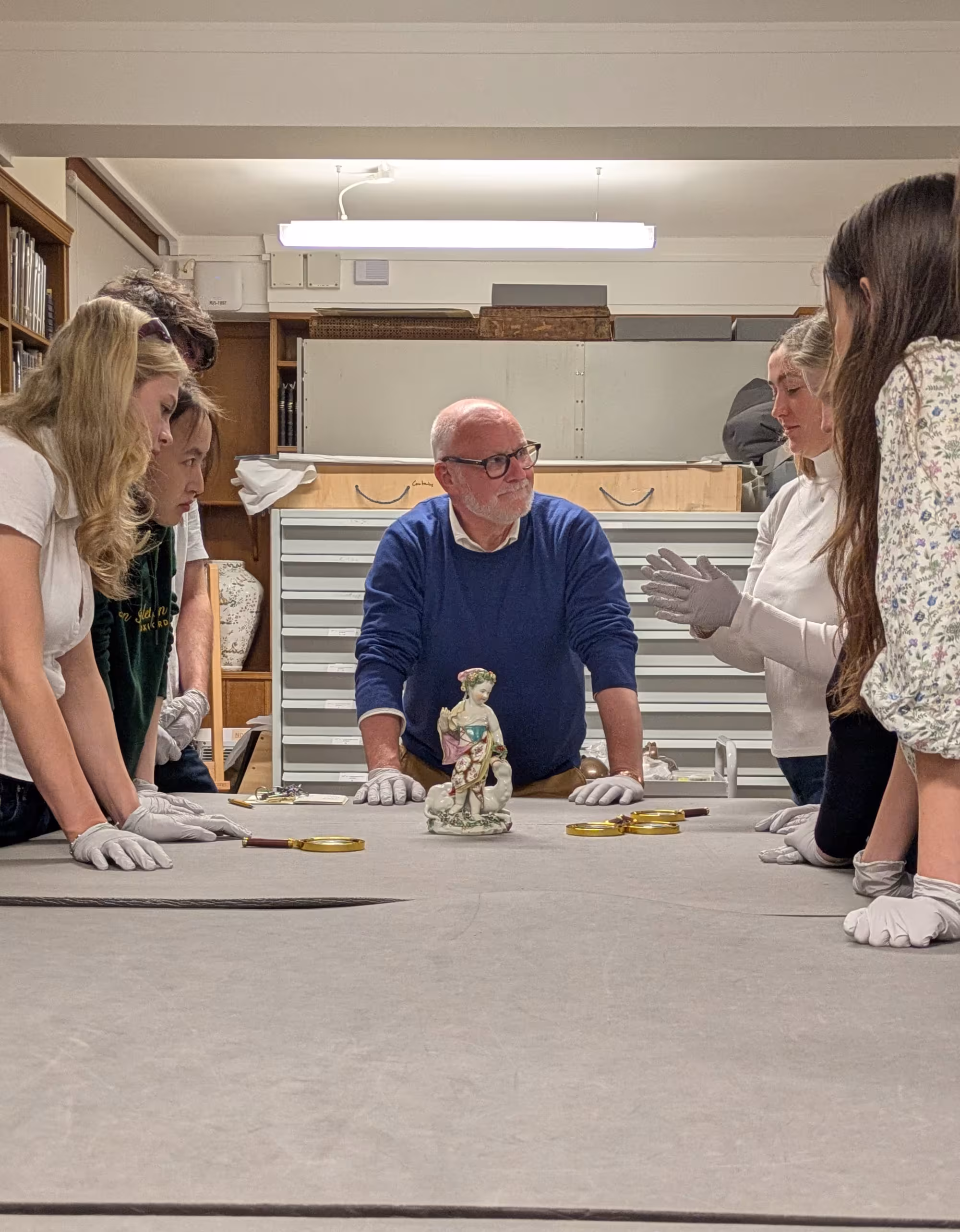 An object handling session in the Ashmolean's Western Print Room